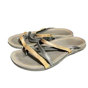 Chaco Cordova Strappy Leather Sandals Womens 8 Flip Flop Slides Outdoor Hiking